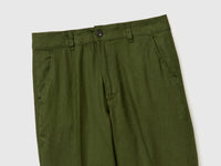 Straight chinos in pure linen - ucb_image_FY