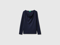 T-shirt com drapeado no decote - ucb_image_FS