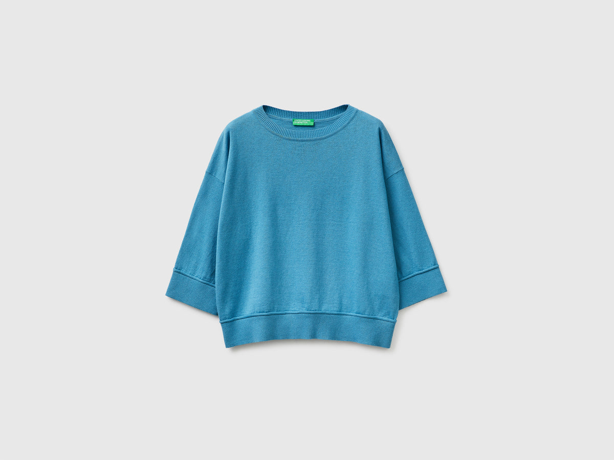 Crew neck sweater in cotton and wool - ucb_image_FS