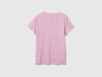 T-shirt de gola redonda em linho puro - ucb_image_BS