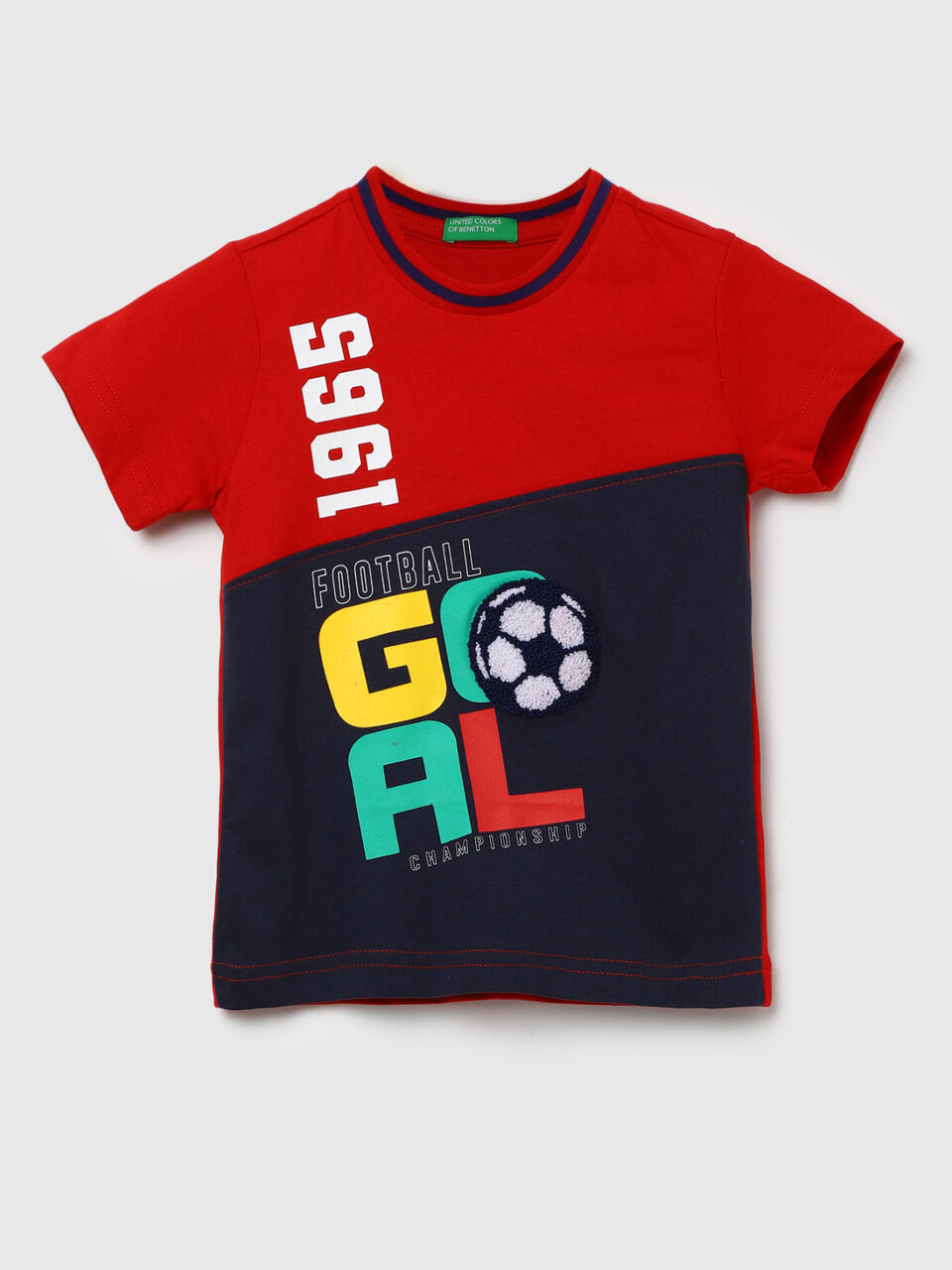 COLOR BLOCK GOAL TOWEL EMB. TEE SHORT image number 1
