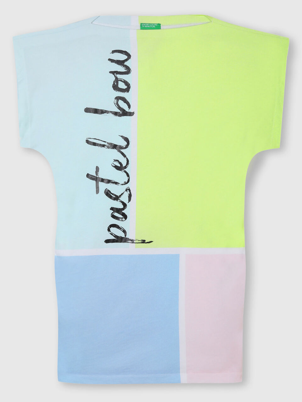 Color Block Dress with Pastel Bow Print image number 1