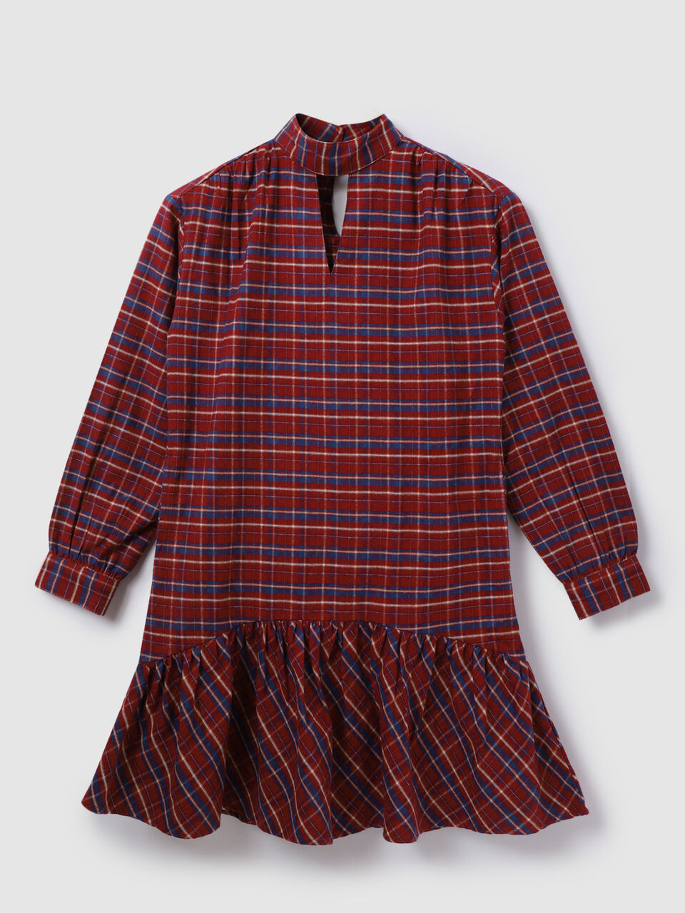 F/S FLANNEL DRESS WITH DROP WAIST image number 1