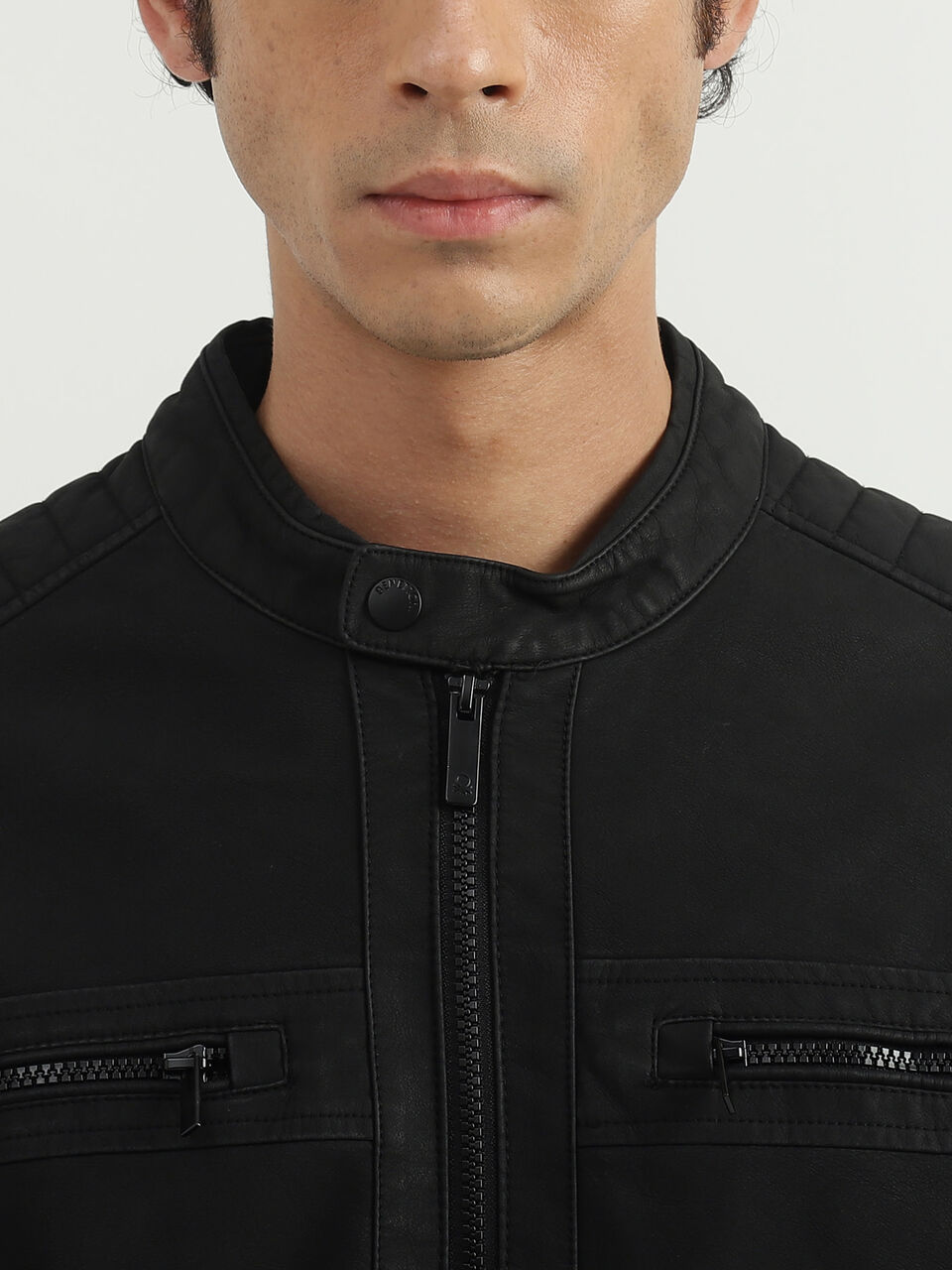 PU BIKER STYLE JACKET image number null