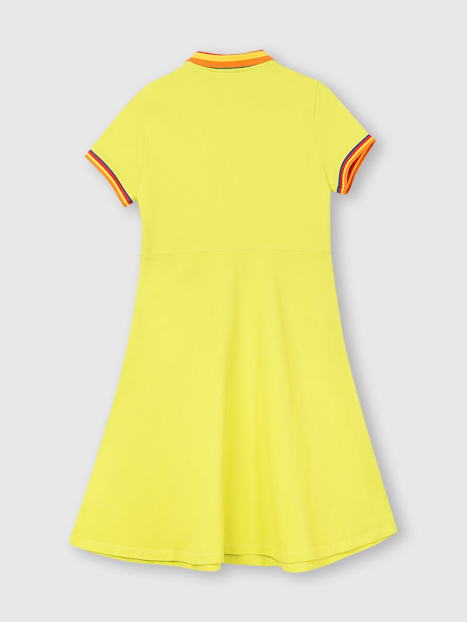 Pure Cotton Fit and Flare Dress with Polo Neck image number 2