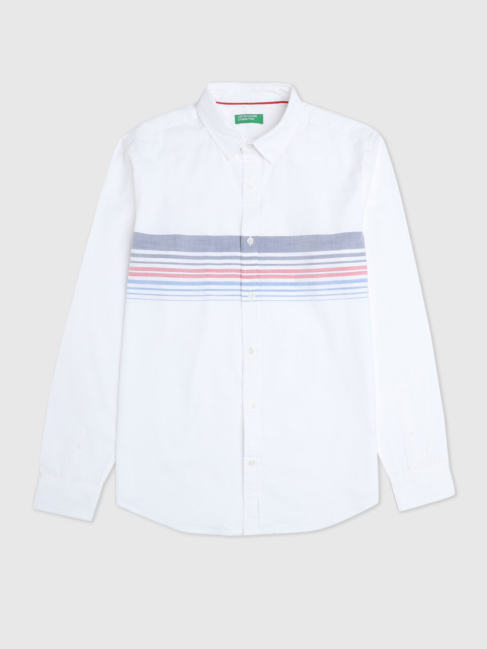 Full Sleeves Placement Striper Shirt At Chest image number 1