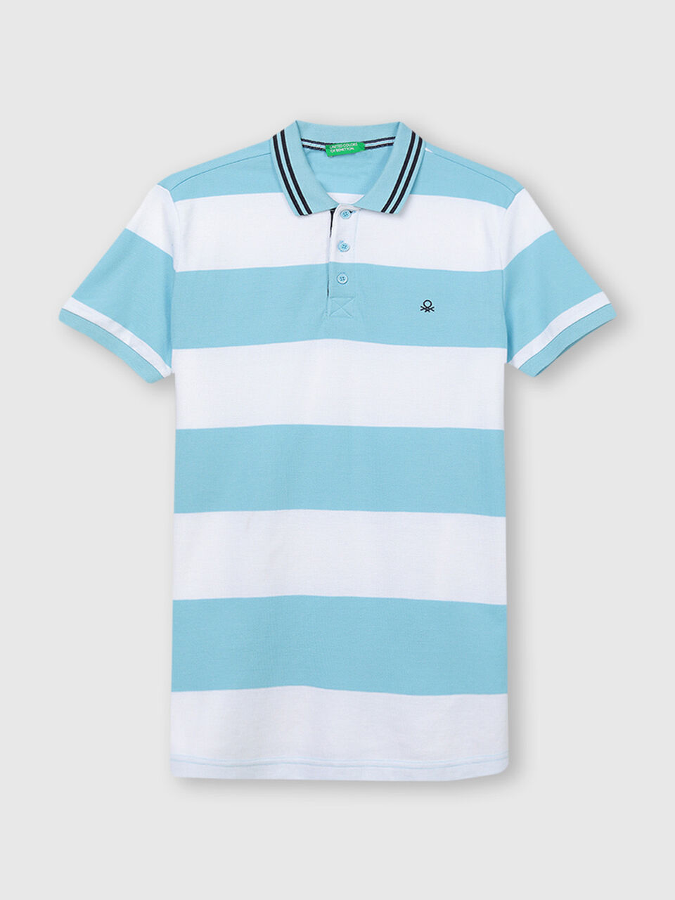 Pure Cotton Rugby Striped Polo image number 1