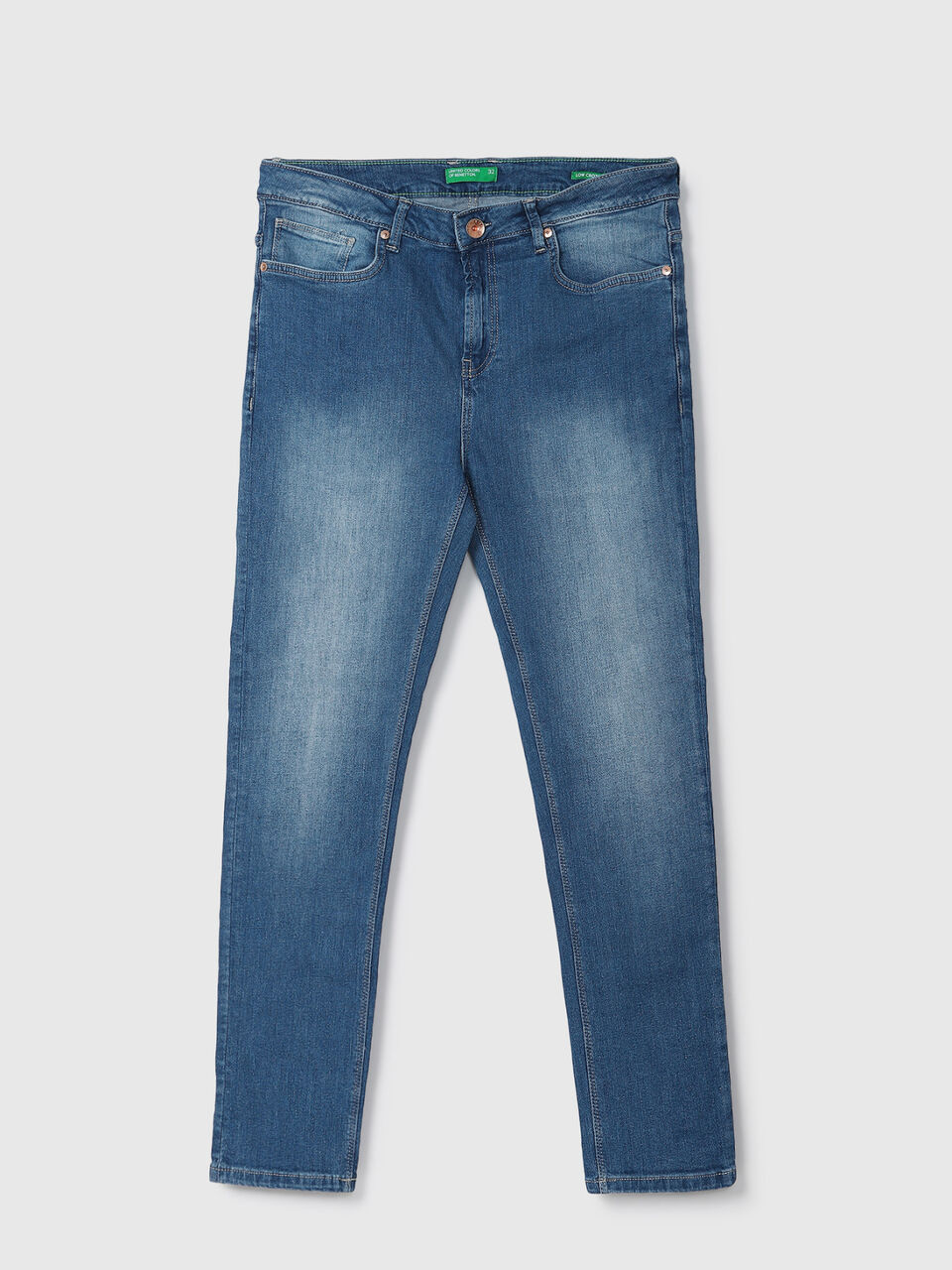 Low Crotch Basic Blue Jeans image number 1