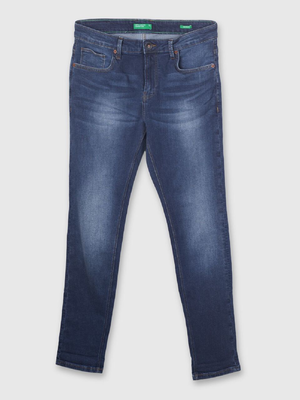 Mid Shade Worn Skinny Fit Jeans image number 1