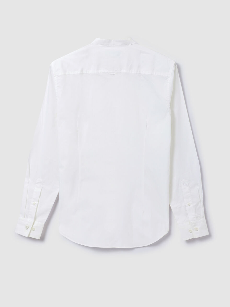 F/S POPLIN STRETCH MANDARIN COLLAR SHIRT image number 2