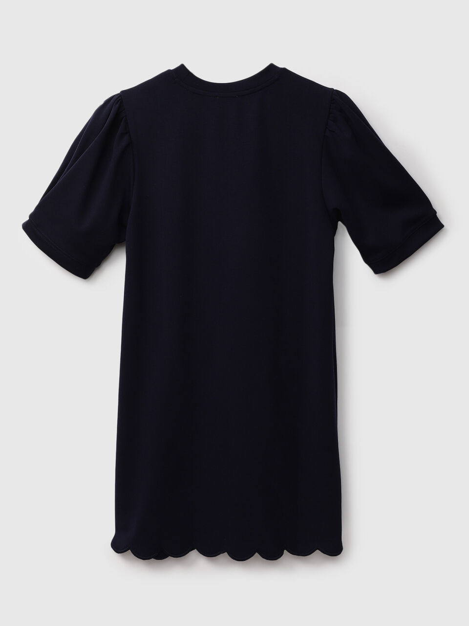 S/SLV DRESS WITH SCALLOP HEM image number 2