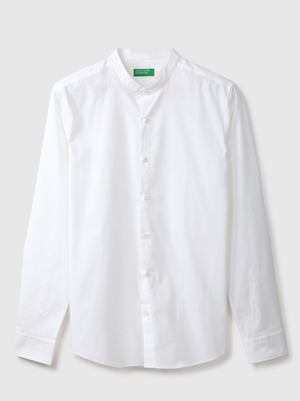 F/S STRETCH POPLIN MANDARIN SHIRT image number 1