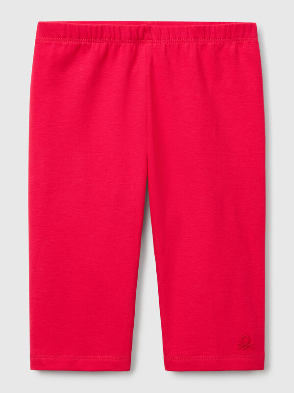 3/4 leggings in stretch cotton Junior Girl
