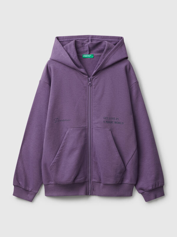 Zip-up sweatshirt with print Junior Girl