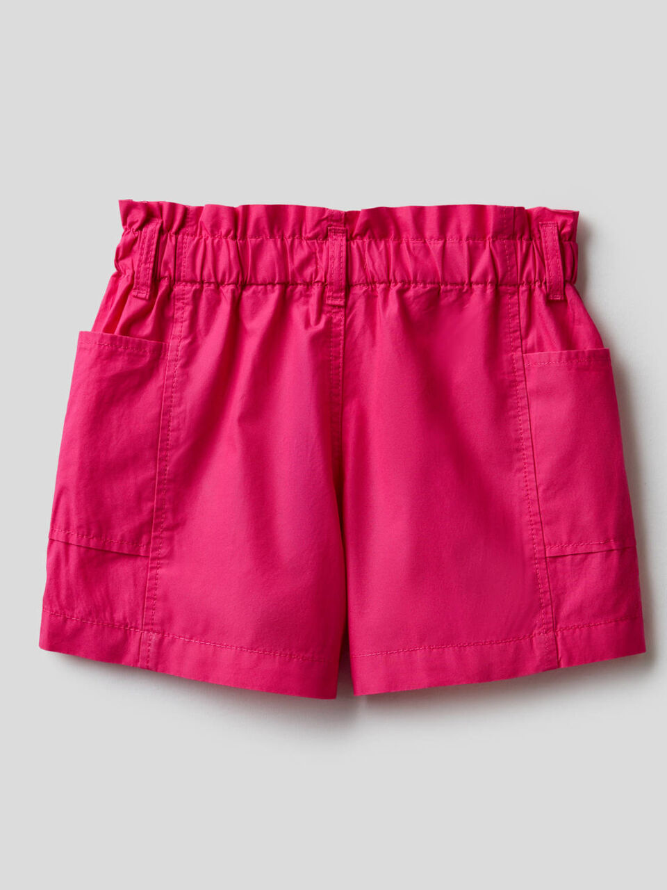 Paper bag shorts in 100% cotton image number 2
