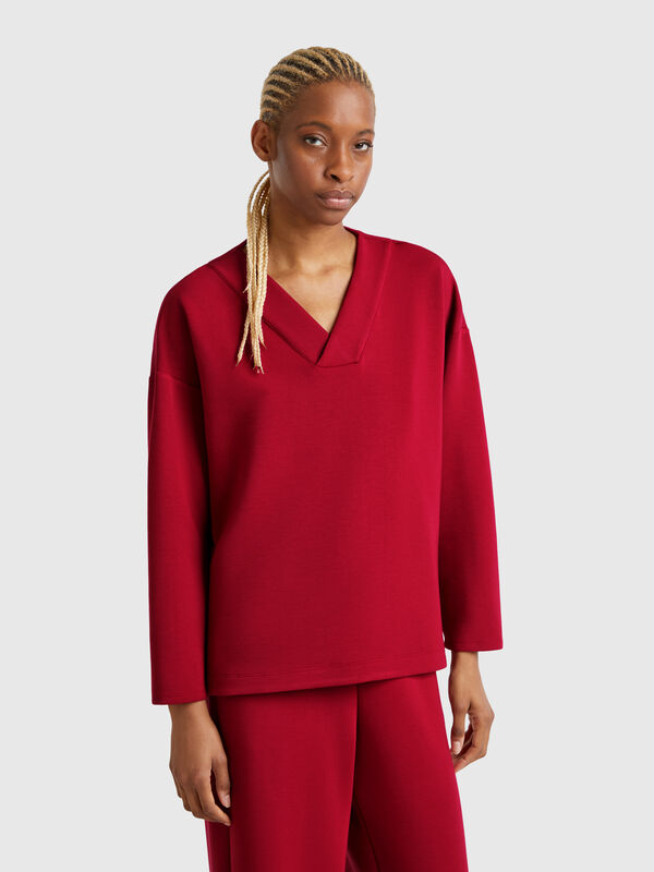 V-neck sweatshirt Women