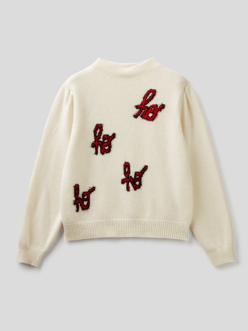 Sweater with inlaid text image number 1