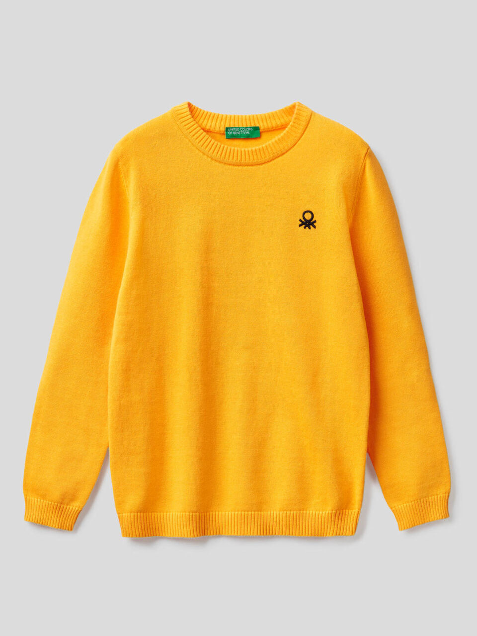 Crew neck sweater in 100% cotton. image number 1
