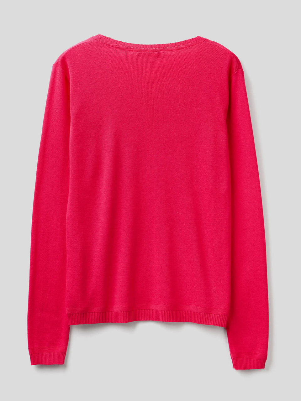 Crew neck sweater in pure cotton image number 2