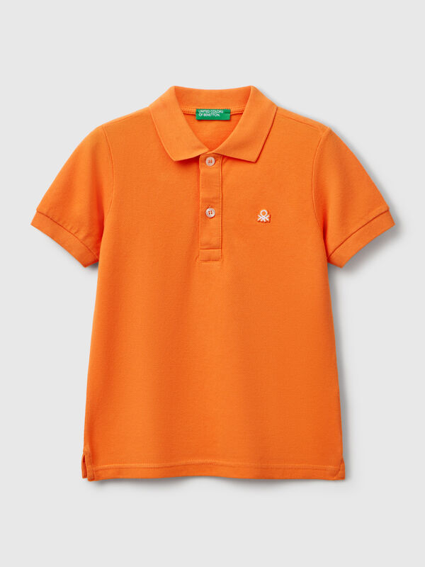 Short sleeve polo in pure cotton Junior Boy