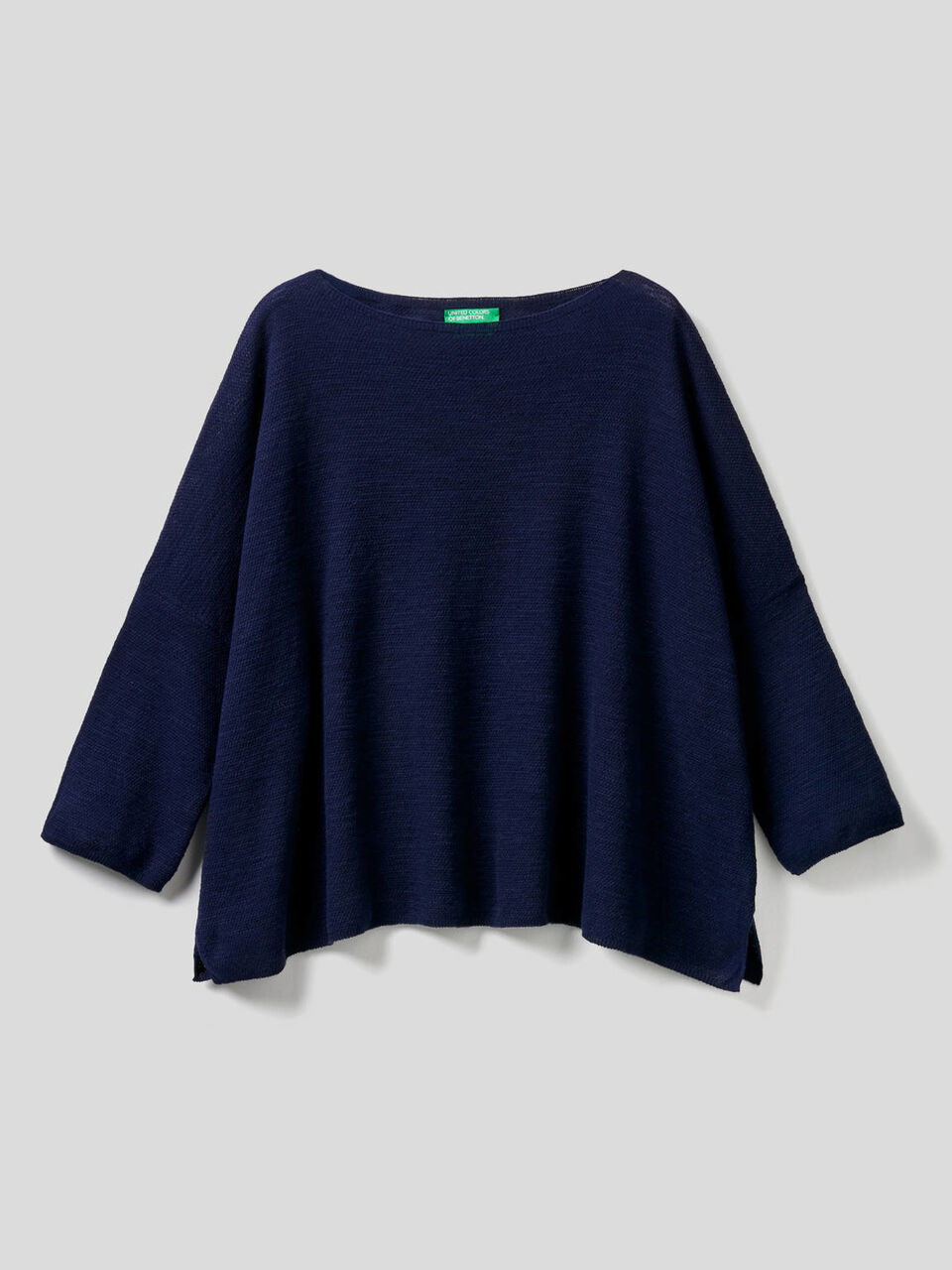 Knit sweater with boat neck image number null
