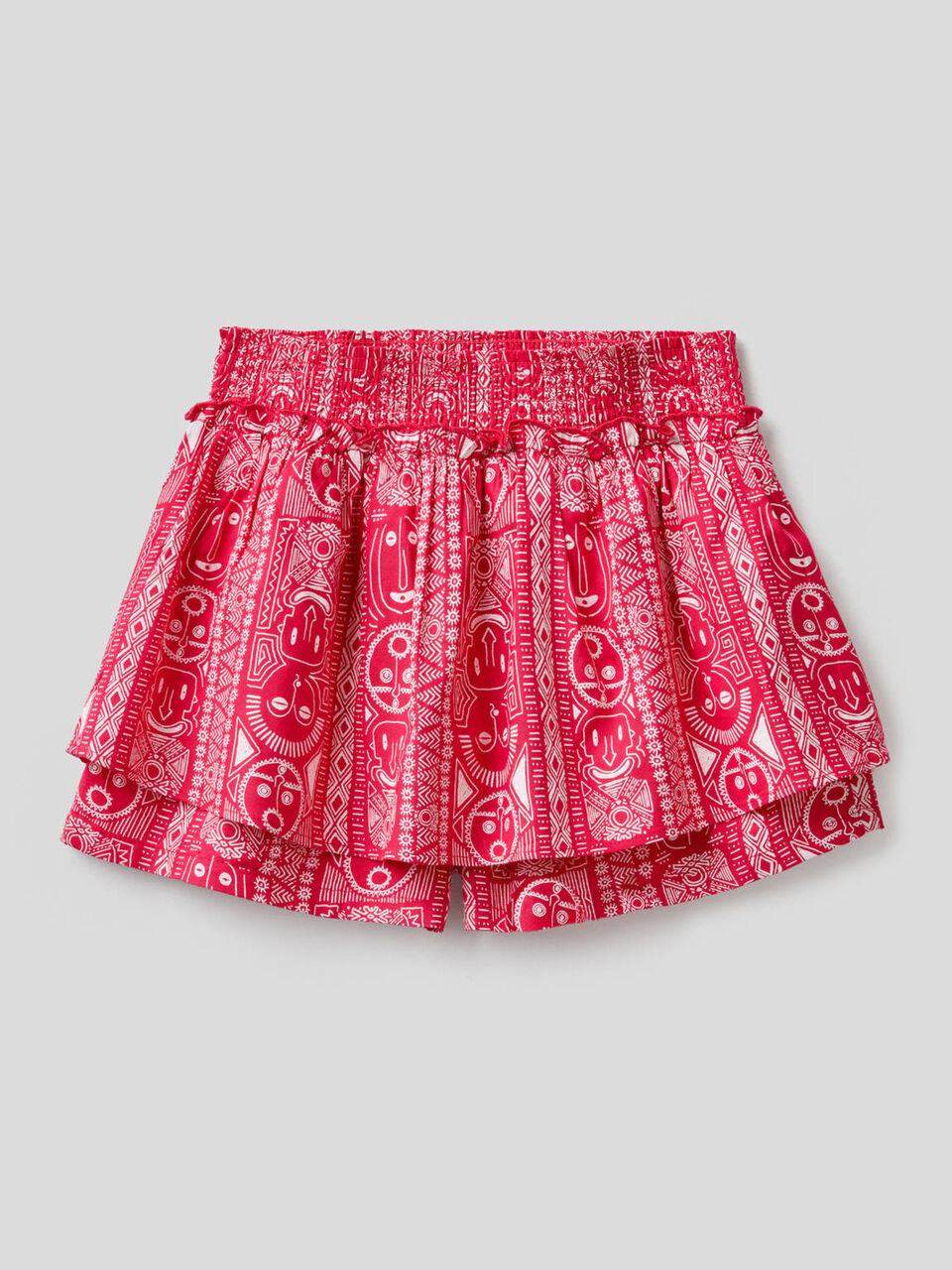 Patterned shorts with maxi ruffle image number 1