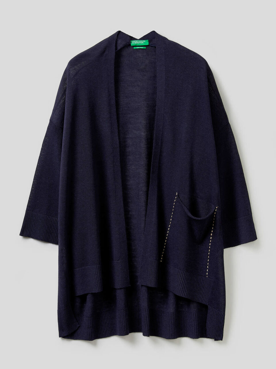 Open cardigan with 3/4 sleeve image number 1