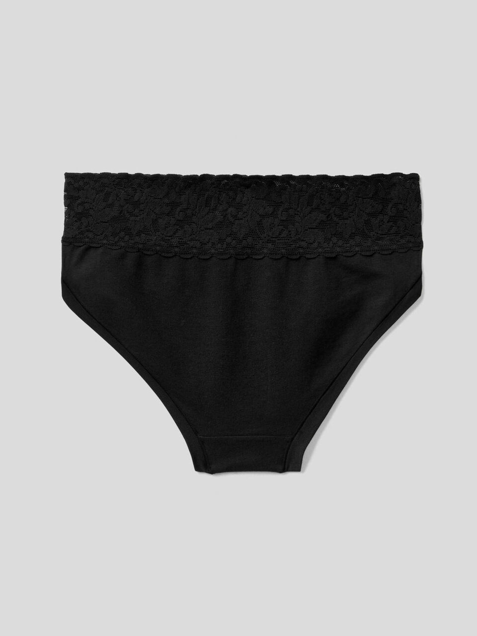 Underwear with lace in stretch cotton image number 2