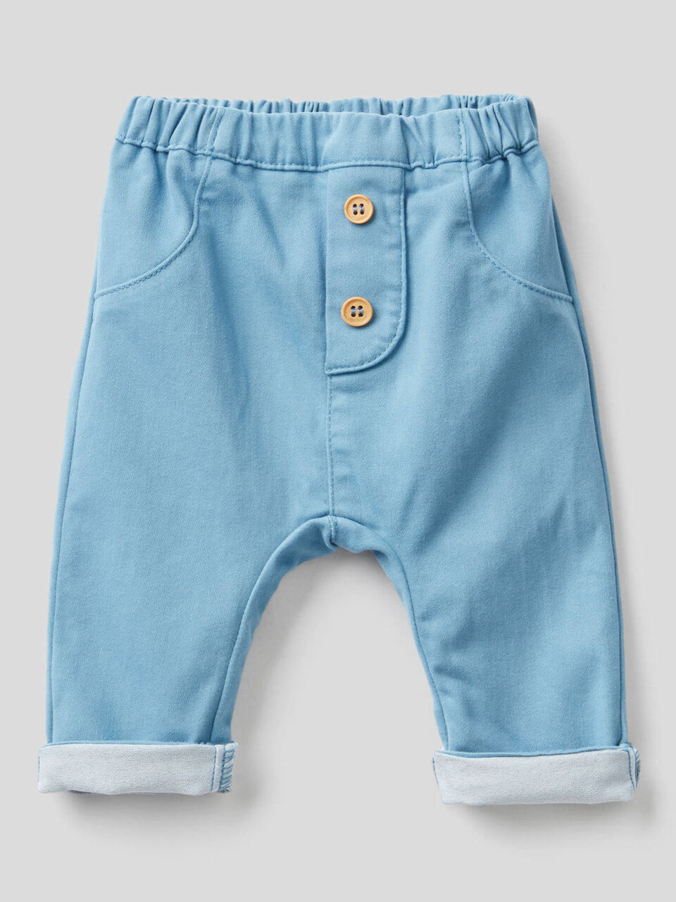 Trousers in stretch cotton blend image number 1