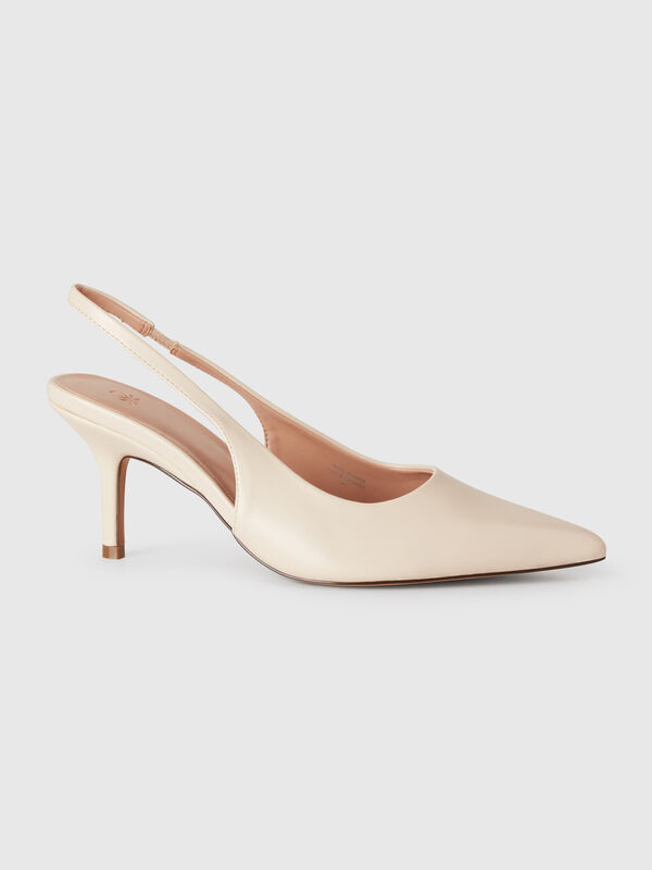 Beige pump with heel Women