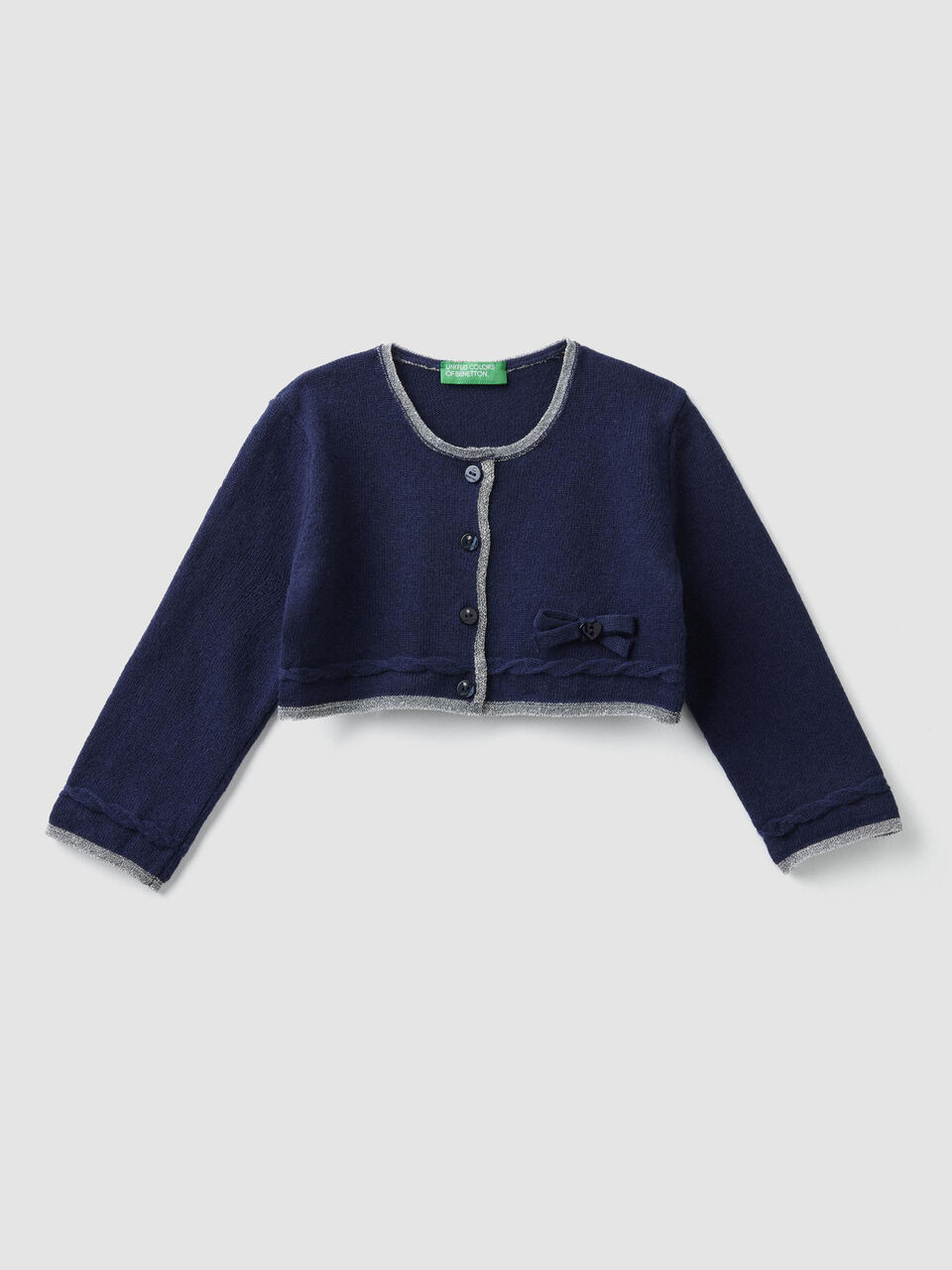 Short cardigan with lurex image number 1