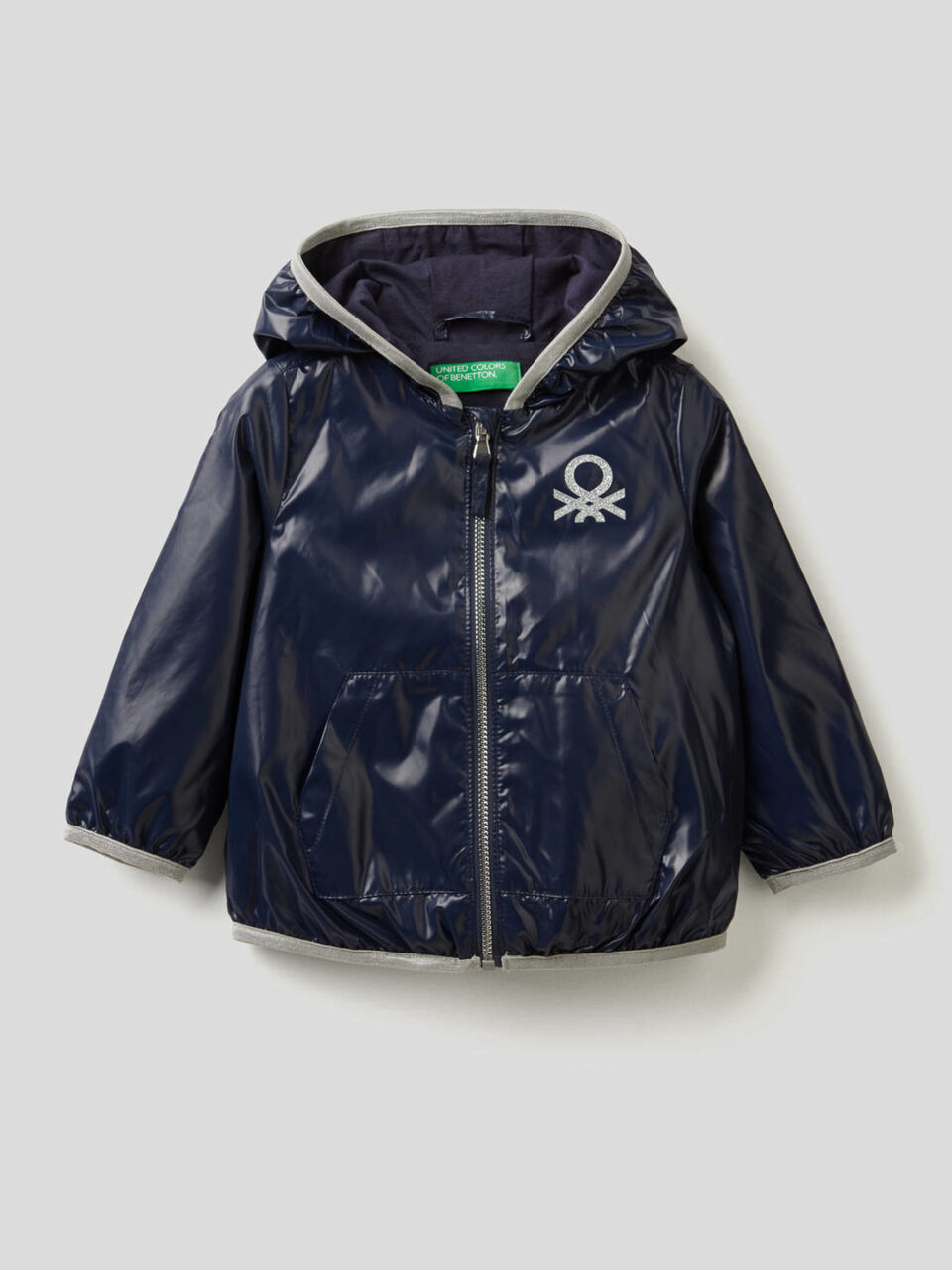 Jacket with zipper and hood image number 1