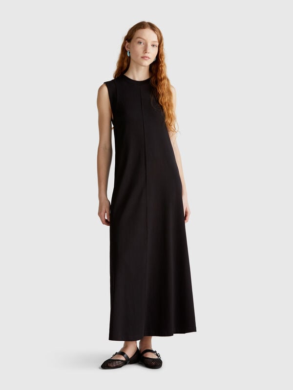 Sleeveless dress in pure cotton Women