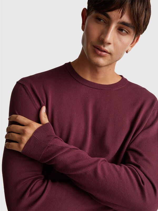100% cotton crew neck top Men