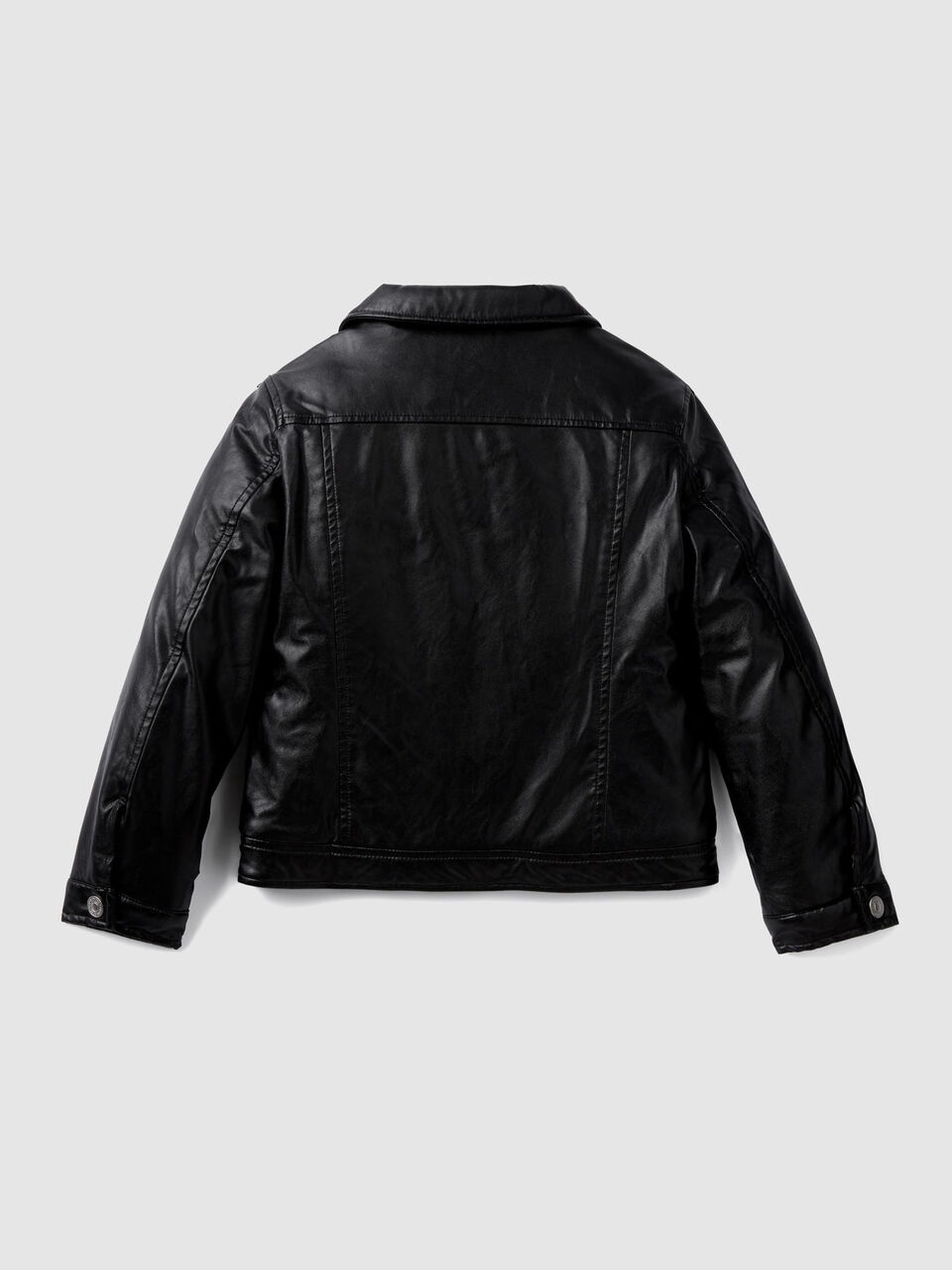 Leather look biker jacket image number 2