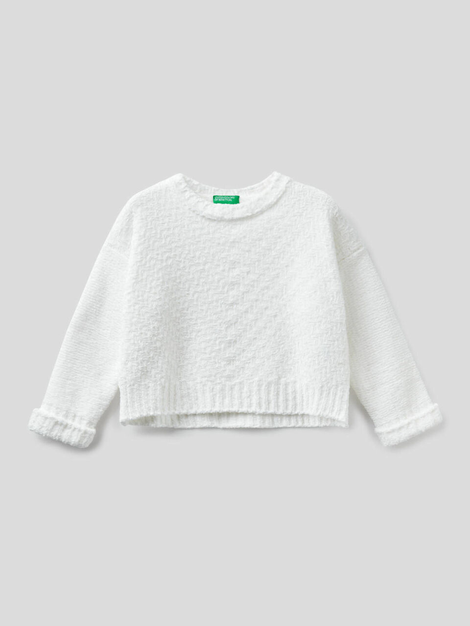 Cropped chenille sweater image number 1