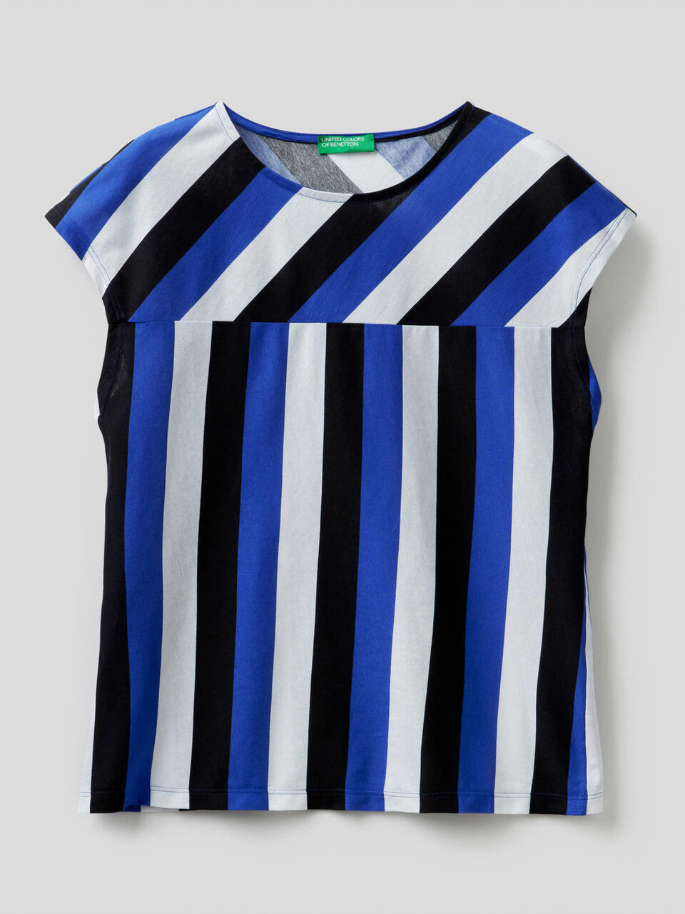 Striped t-shirt in 100% cotton image number 1