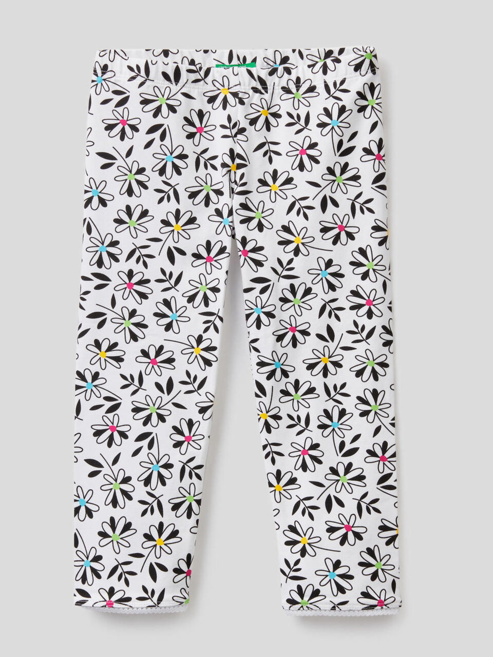 3/4 leggings in stretch cotton image number 1