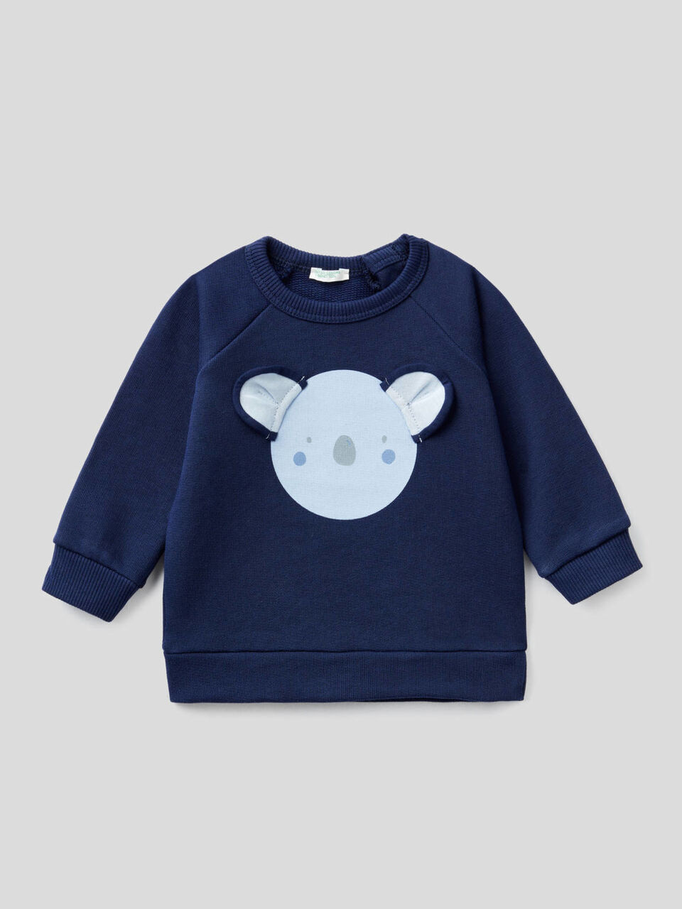 Organic cotton sweatshirt with animal print image number 1