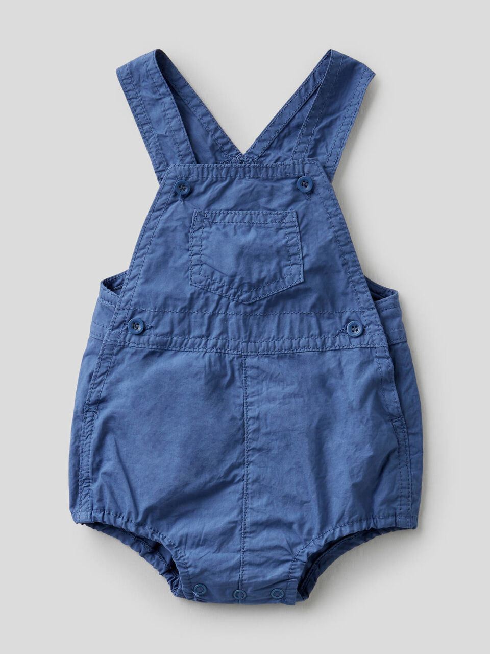 Overall onesie in 100% cotton image number 1