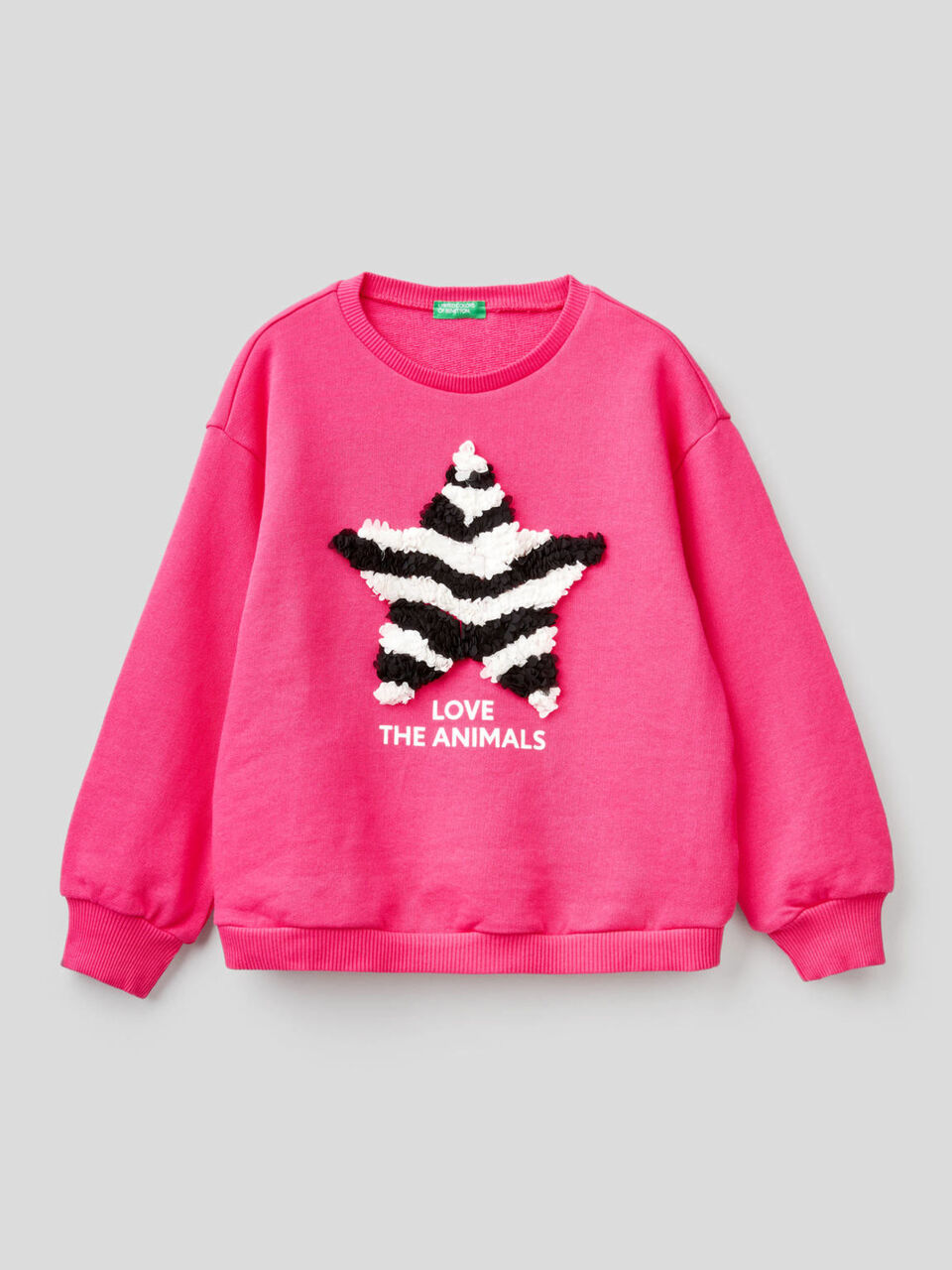 Sweatshirt in 100% cotton with applique image number 1