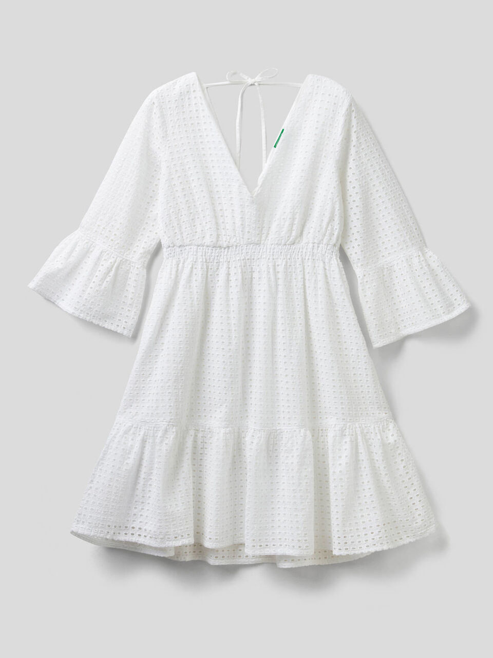 Short dress in broderie anglaise image number 1