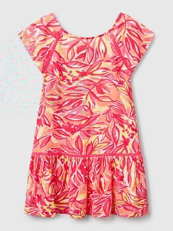 Dress with tropical print Junior Girl