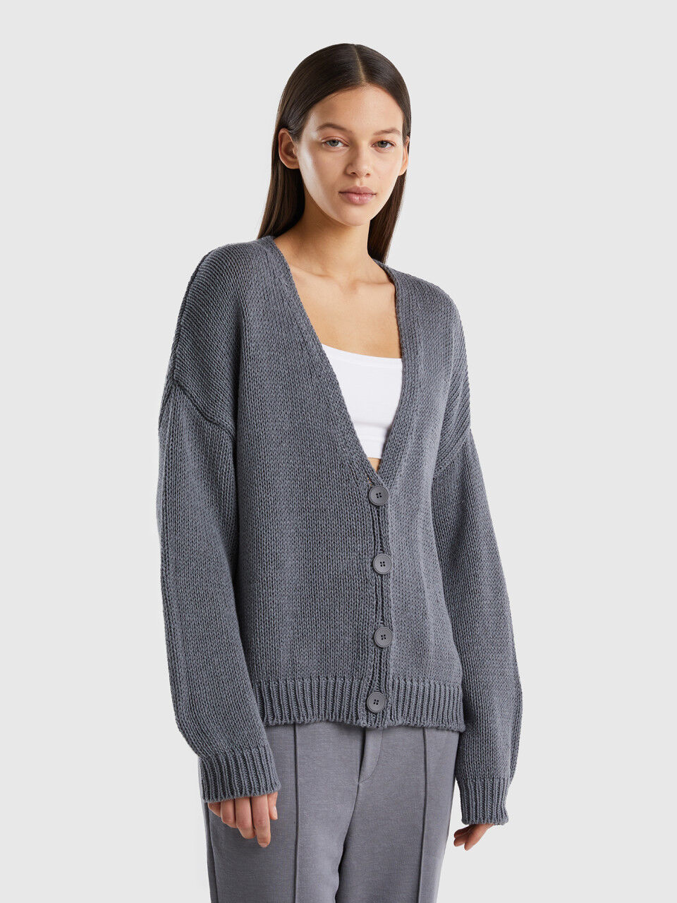 Cardigan in cotton blend