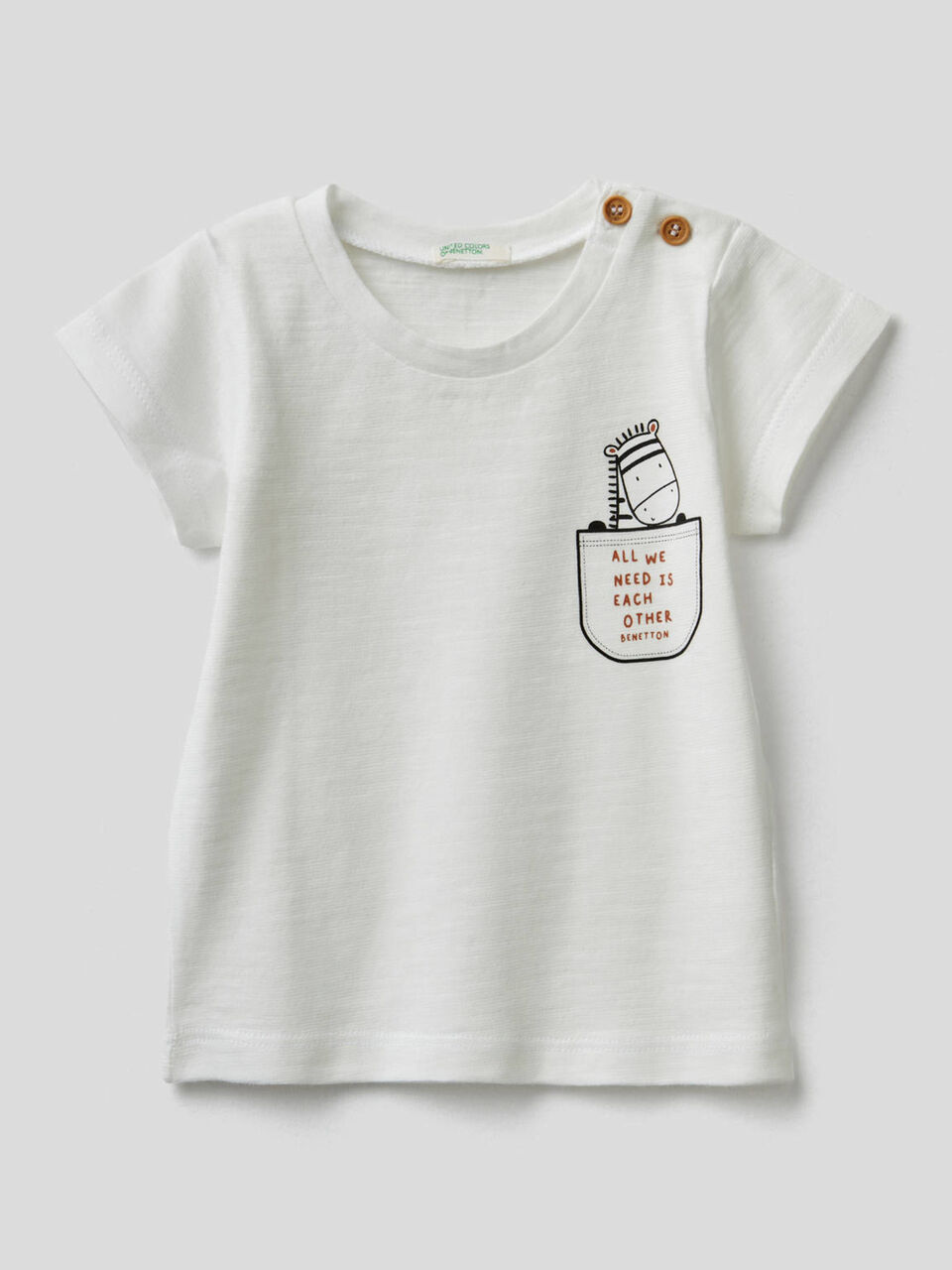 Pure cotton t-shirt with print image number 1