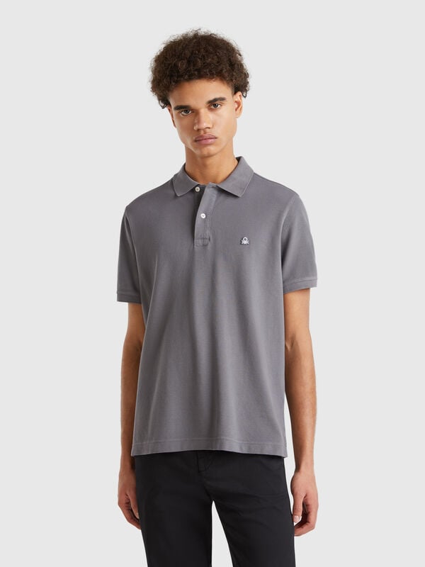 Mouse gray regular fit polo Men