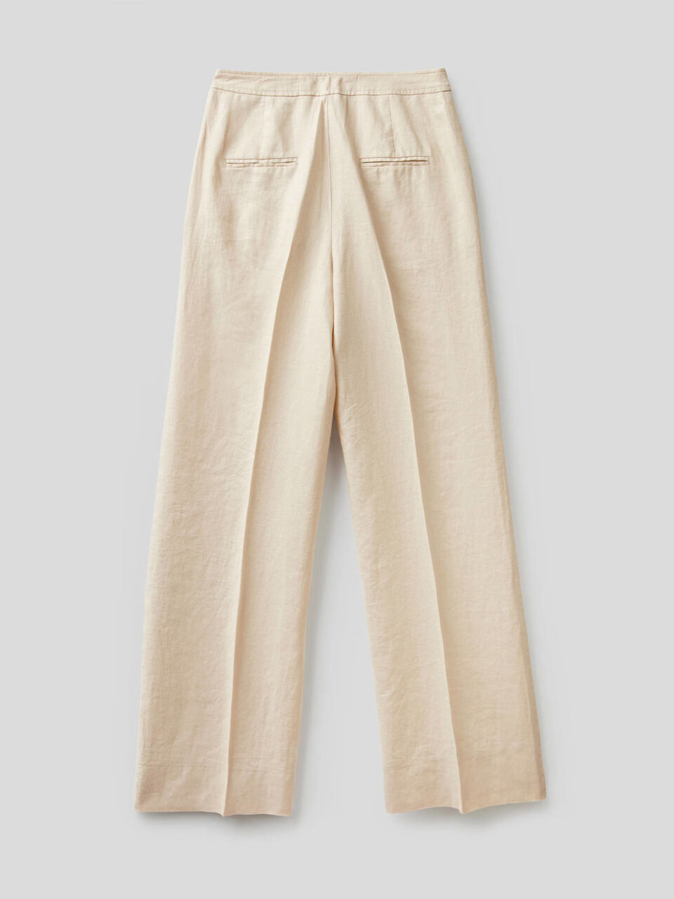 Palazzo trousers in 100% linen image number 2