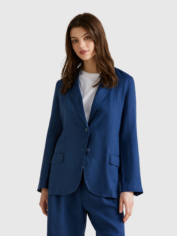 Blazer in pure linen Women