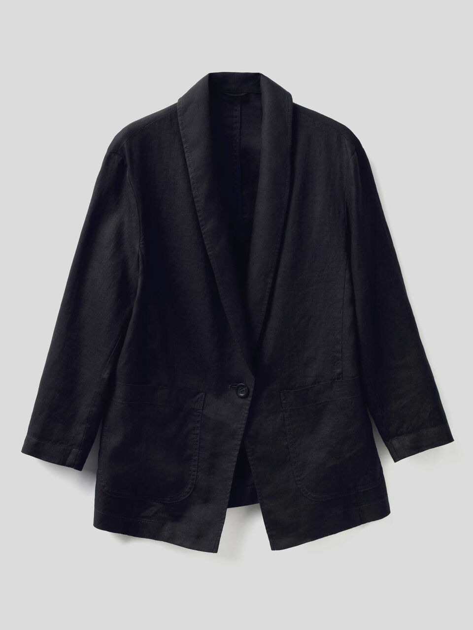 Linen blazer with 3/4 sleeves image number 1