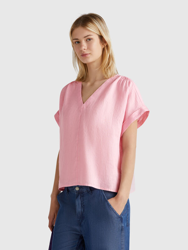 Blouse in pure linen Women